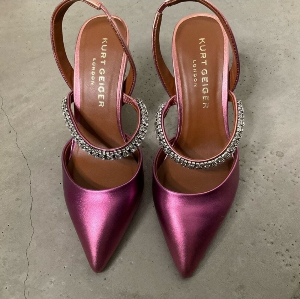 Kurt Geiger Embellished Slingback Heels Size 6